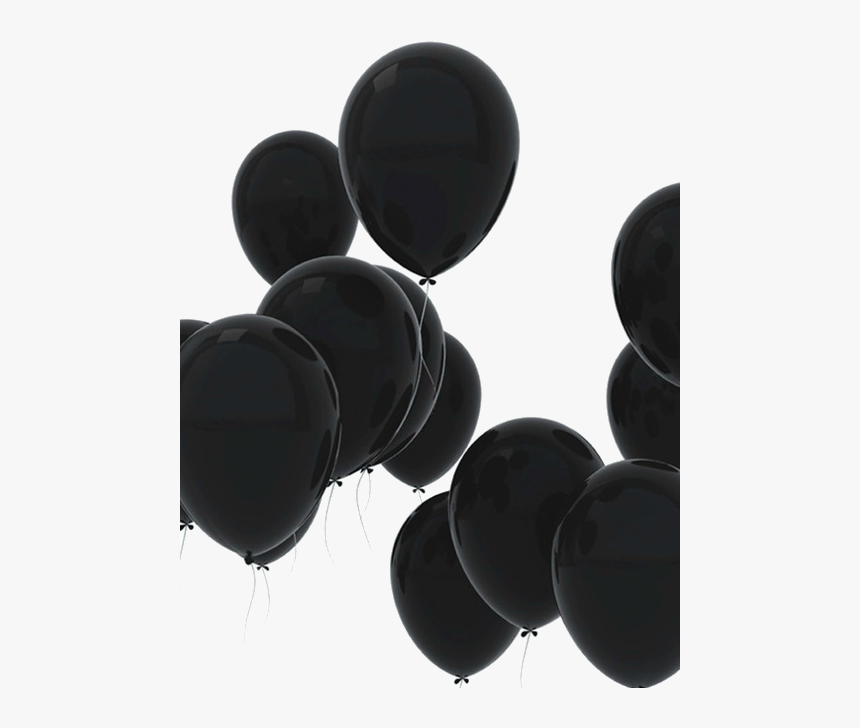 Black, Balloons, And White Image - Black Balloons Aesthetic, HD Png Download, Free Download