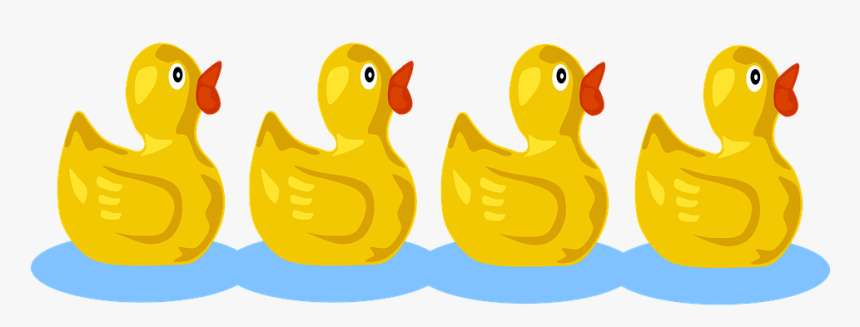 Duckling Clipart Duck Beak - Ducks On Pond Clipart, HD Png Download - kindpng
