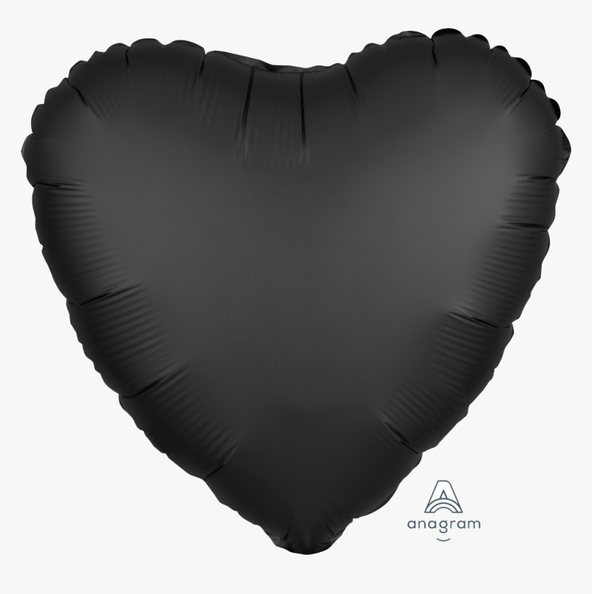 Foil Heart Black Balloon Png, Transparent Png, Free Download