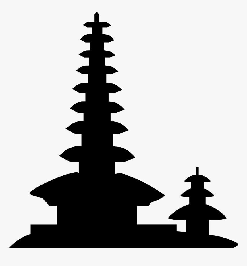 Dragon And Tiger Pagodas - Vector Pura Bali Png, Transparent Png, Free Download