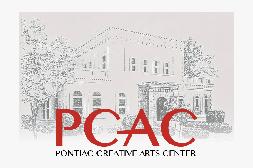 A Black And White Image Of The Pontiac Creative Arts - Poster, HD Png Download, Free Download