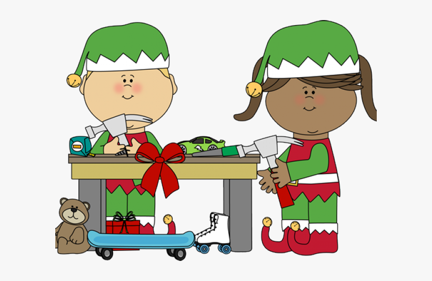 Elves Santa's Workshop Clipart, HD Png Download - kindpng