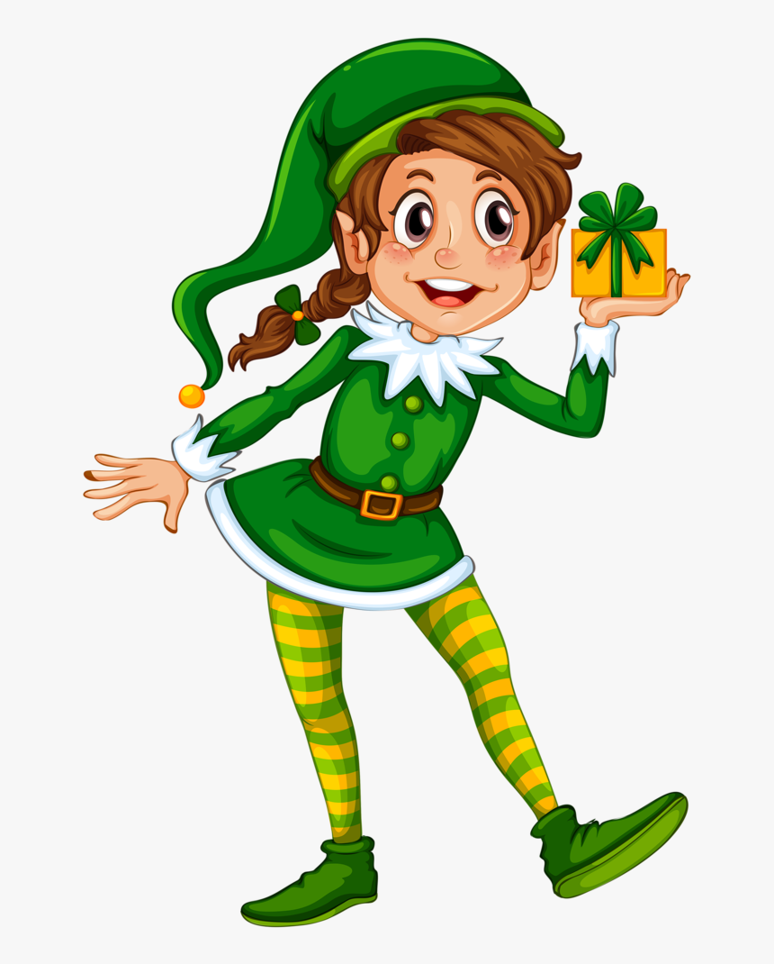 Christmas Elf Girl Png, Transparent Png, Free Download