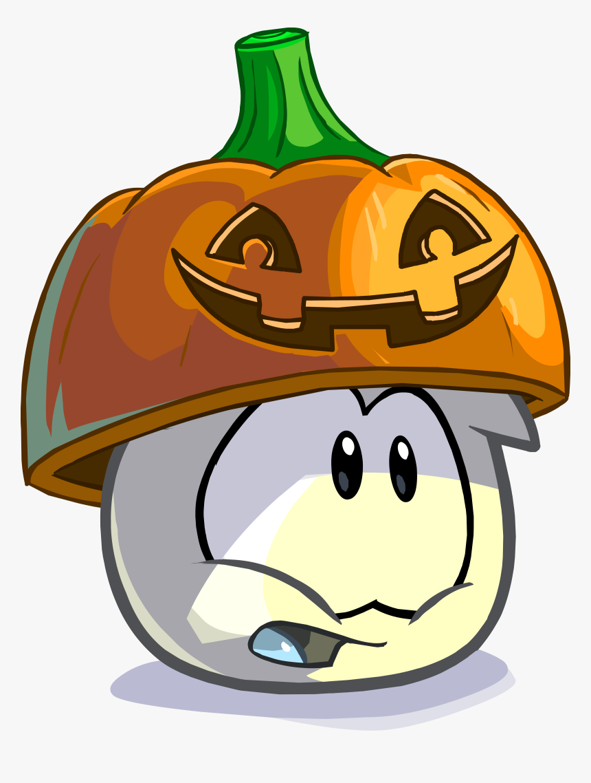 Puffle Con Calabaza - Cartoon, HD Png Download, Free Download