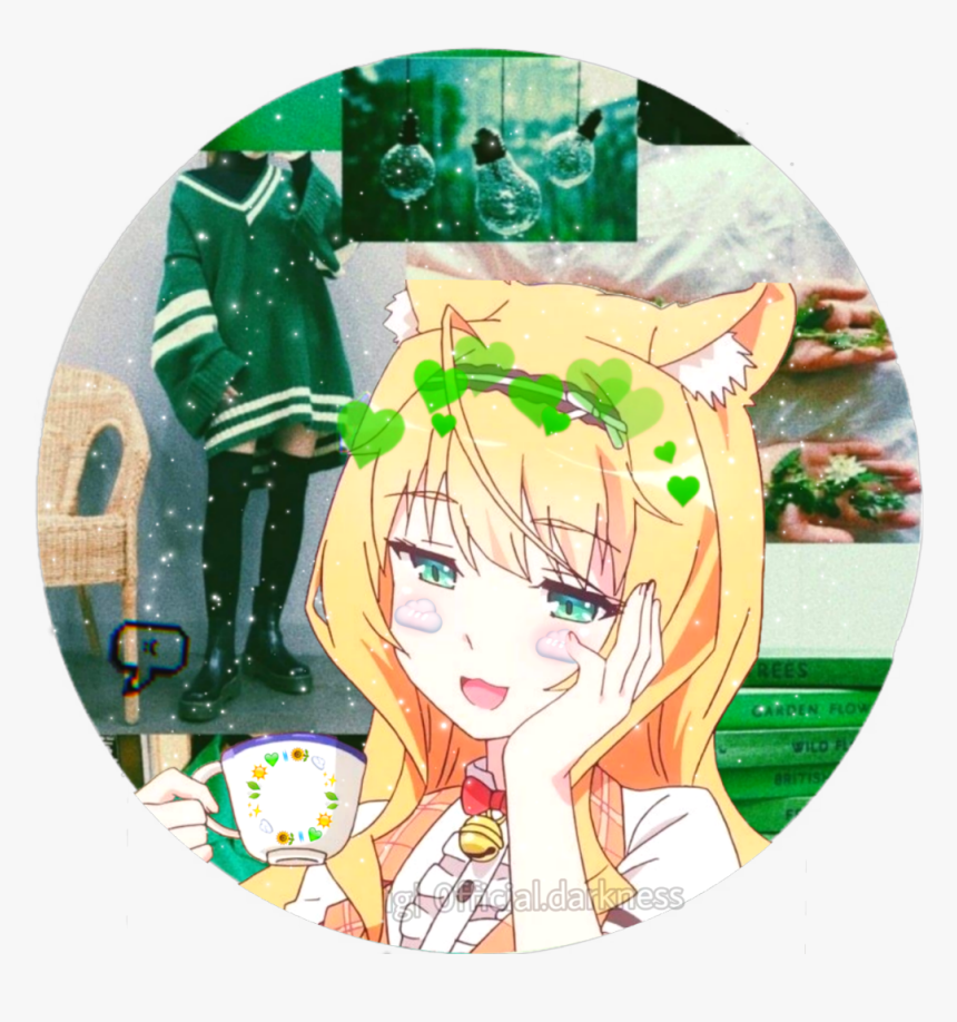 #icon #aesthetic #overlay #edit #overlays #green #like - Icon Aesthetic Anime Pfp, HD Png Download, Free Download