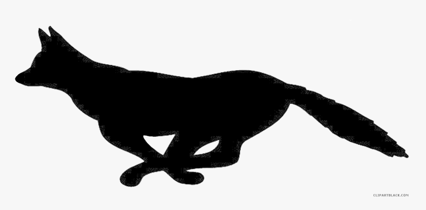 Running Fox Clipart - Fox Silhouette Running, HD Png Download, Free Download