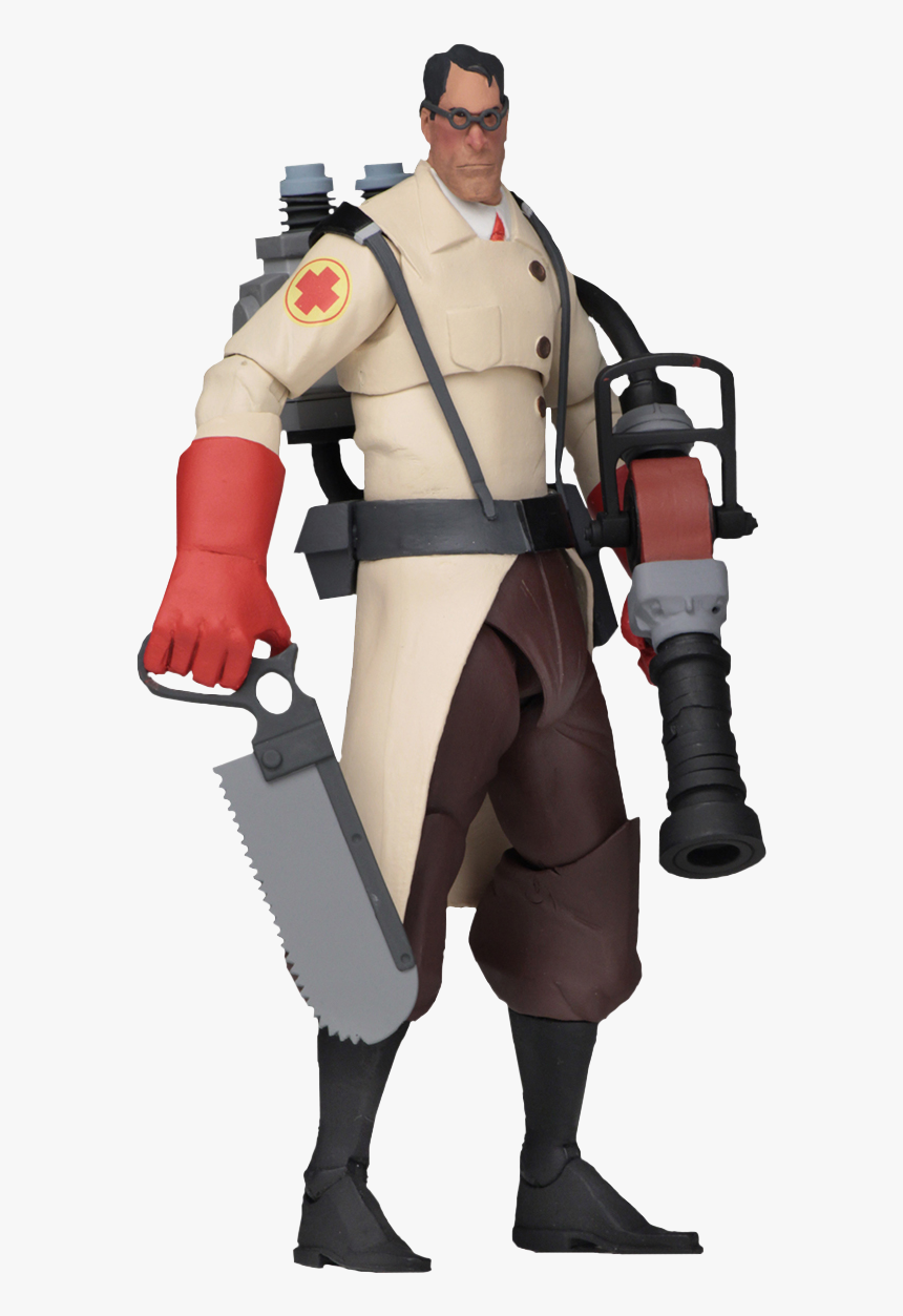 Red Medic Series 4 7” Scale Action Figure - Team Fortress 2 Figures, HD Png Download, Free Download