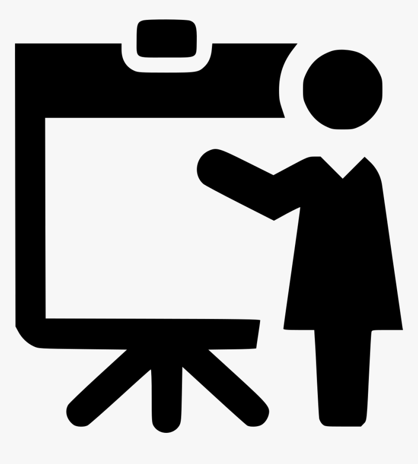 User Presentation Woman Whiteboard - White Presentation Icon Png, Transparent Png, Free Download