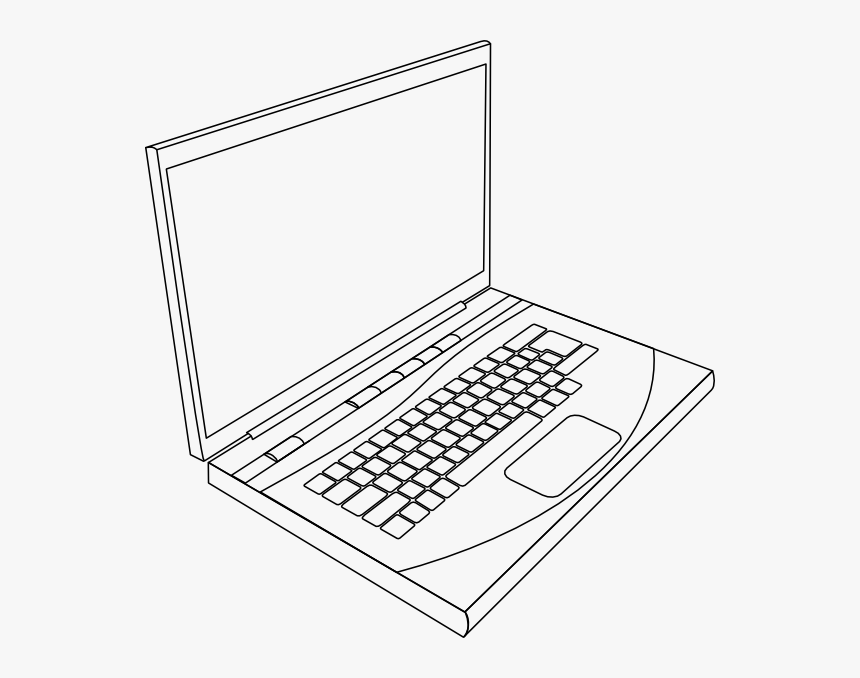 Laptop Black And White, HD Png Download, Free Download