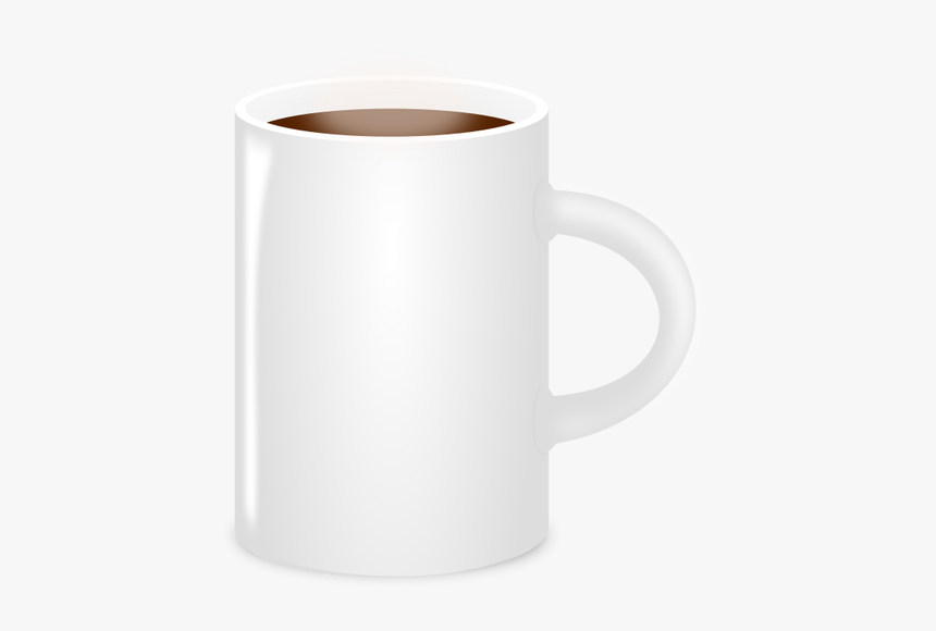 Vector Image Of White Mug Full Of Coffee - Taza Vector Png, Transparent Png, Free Download