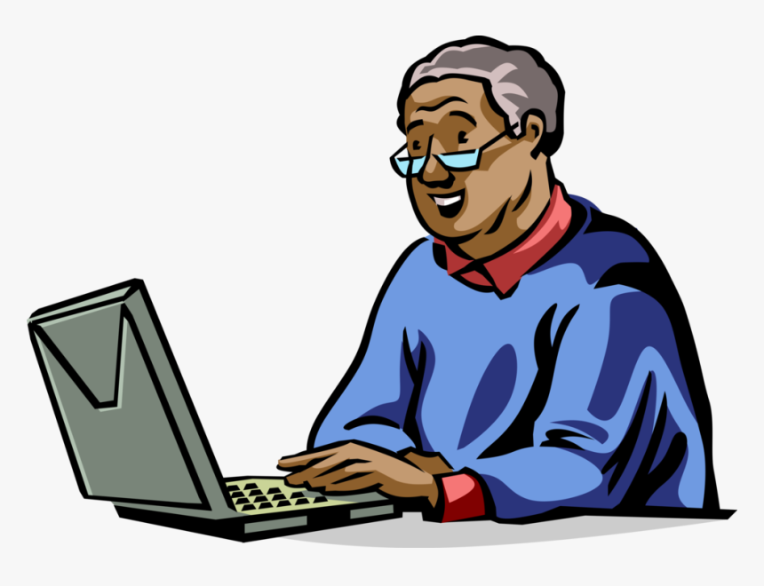 Vector Illustration Of Businessman Accesses Internet - Cartoon, HD Png Download, Free Download