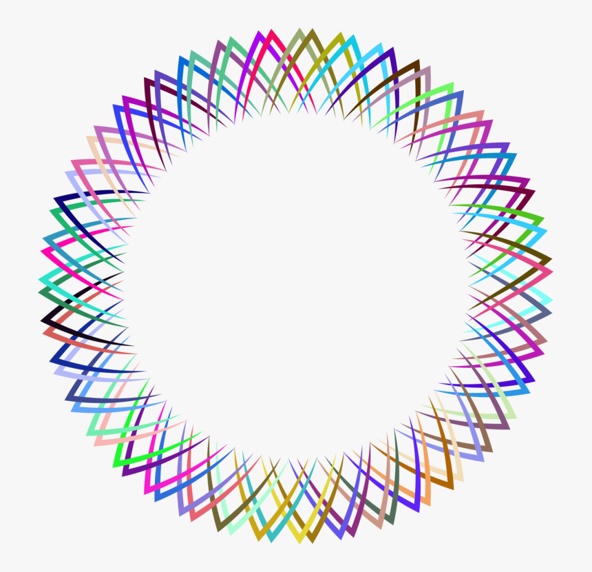 Symmetry,circle,line - Colorful Circle Frame Png, Transparent Png, Free Download