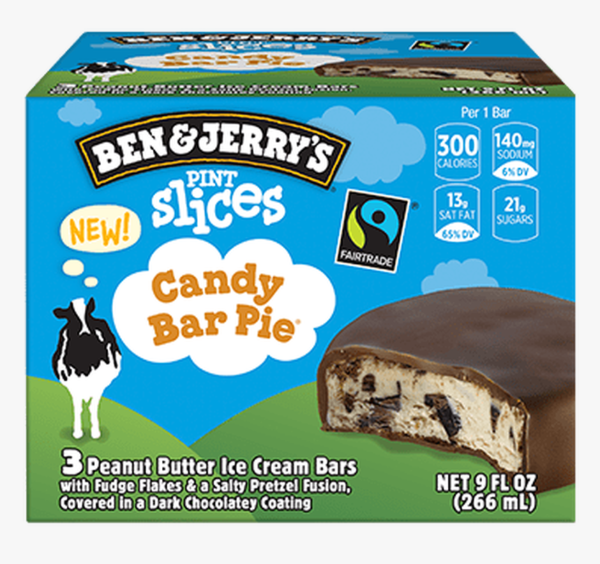 Ben & Jerry"s Candy Bar Pie Pint Slice - Ben And Jerry's Pint Slices, HD Png Download, Free Download