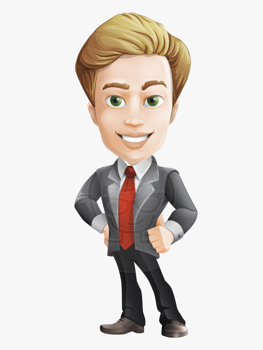 Male Cartoon Character, Elegant Blond Man Vector - Vector Graphics, HD Png Download, Free Download