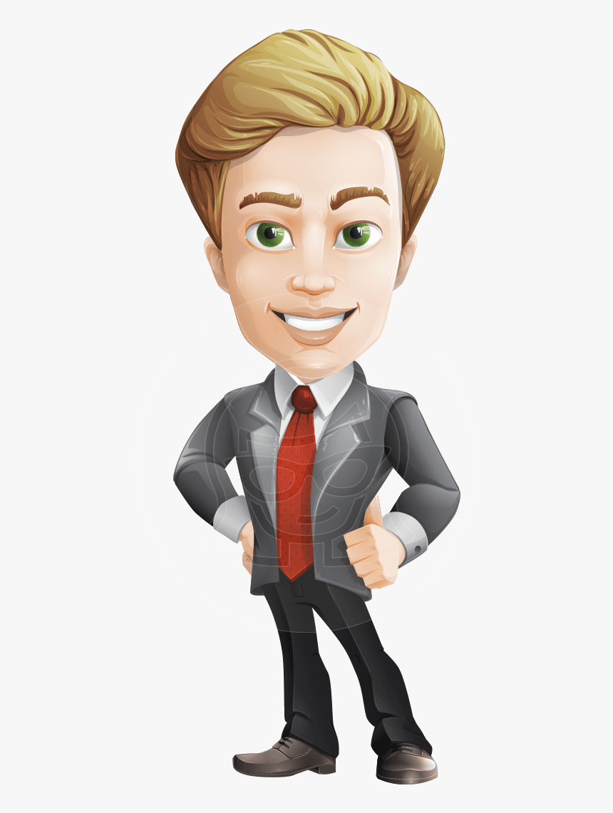 Male Cartoon Character, Elegant Blond Man Vector - Vector Graphics, HD Png ...