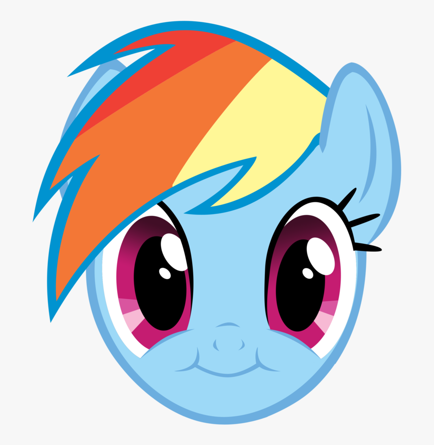 Beast Vector Face - My Little Pony Rainbow Dash Face, HD Png Download, Free Download