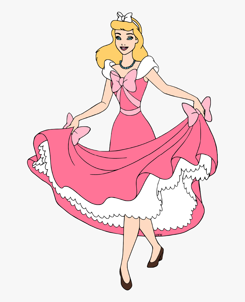 Clipart Cinderella In Pink Dress, HD Png Download, Free Download