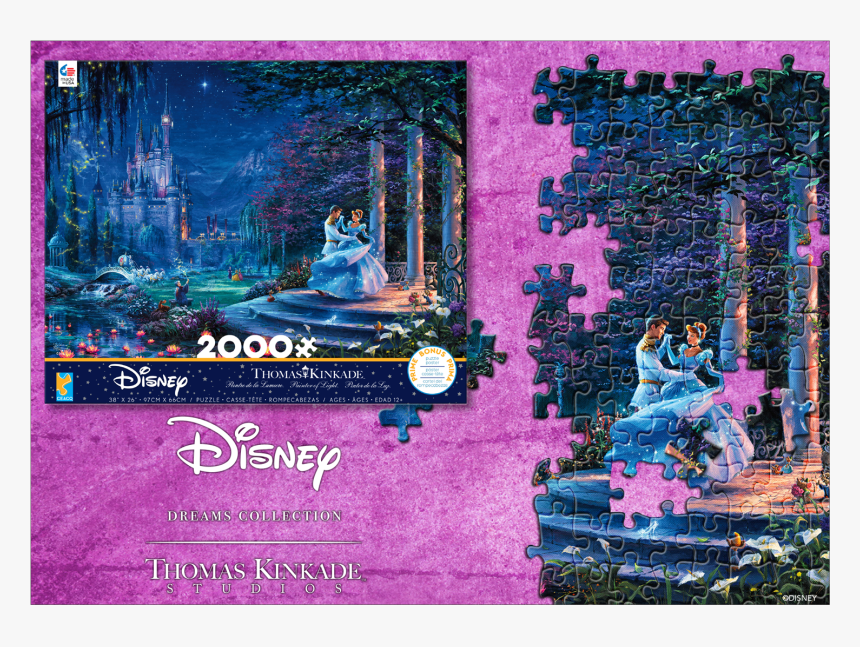 Cinderella 2000 Piece Jigsaw Puzzle - Disney Thomas Kinkade 2000 Piece Puzzle, HD Png Download, Free Download