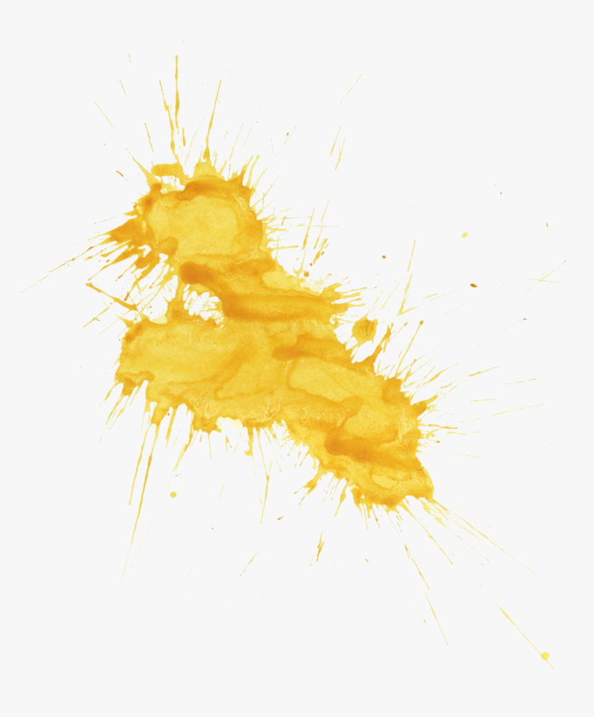 Yellow Watercolor Splatter Png, Transparent Png, Free Download