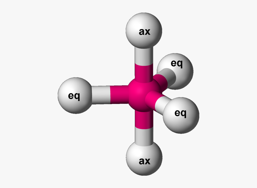 Trigonal Bipyramidal 3d Balls Ax Eq - Trigonal Bipyramidal Shape, HD Png Download, Free Download