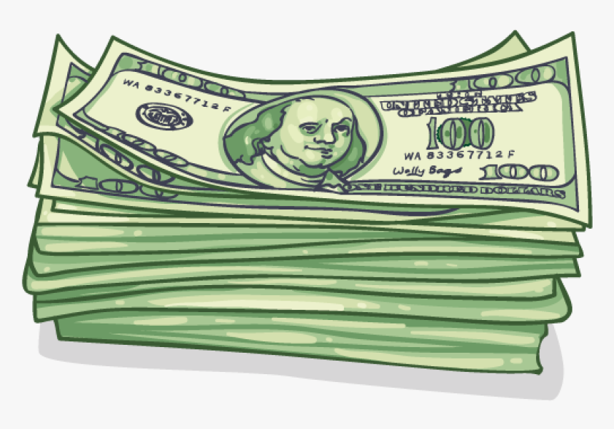 Stack Of Cash Png - Stacks Of Money Cartoon, Transparent Png, Free Download