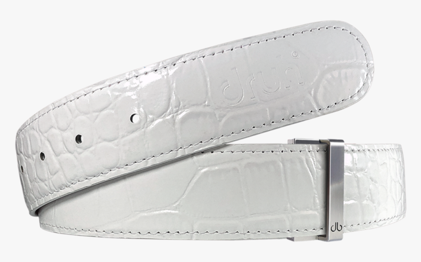 White Crocodile Texture Leather Belt - Strap, HD Png Download, Free Download