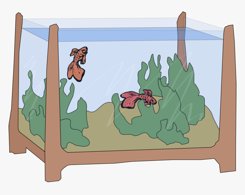 Grass,art,carnivoran - Fish Tank Clipart Big, HD Png Download, Free Download