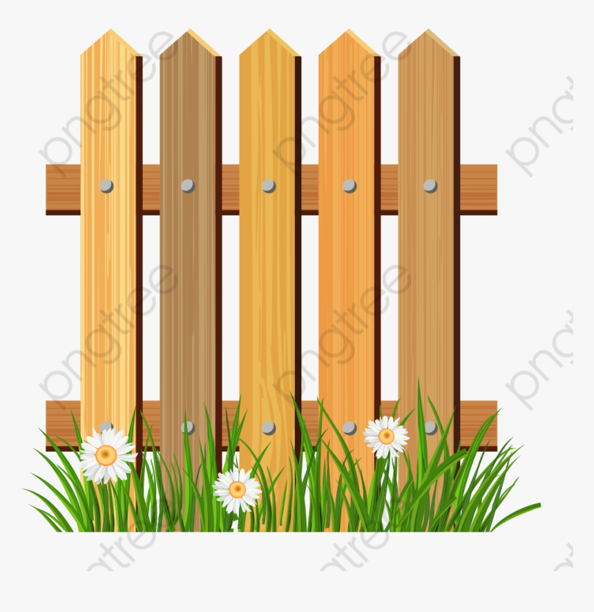 Fence Barrier Cartoon Fences - Flower Garden Clipart Png, Transparent Png, Free Download