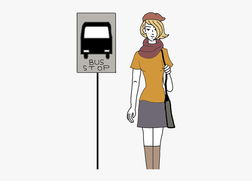 Girl Bus Drawing, HD Png Download, Free Download