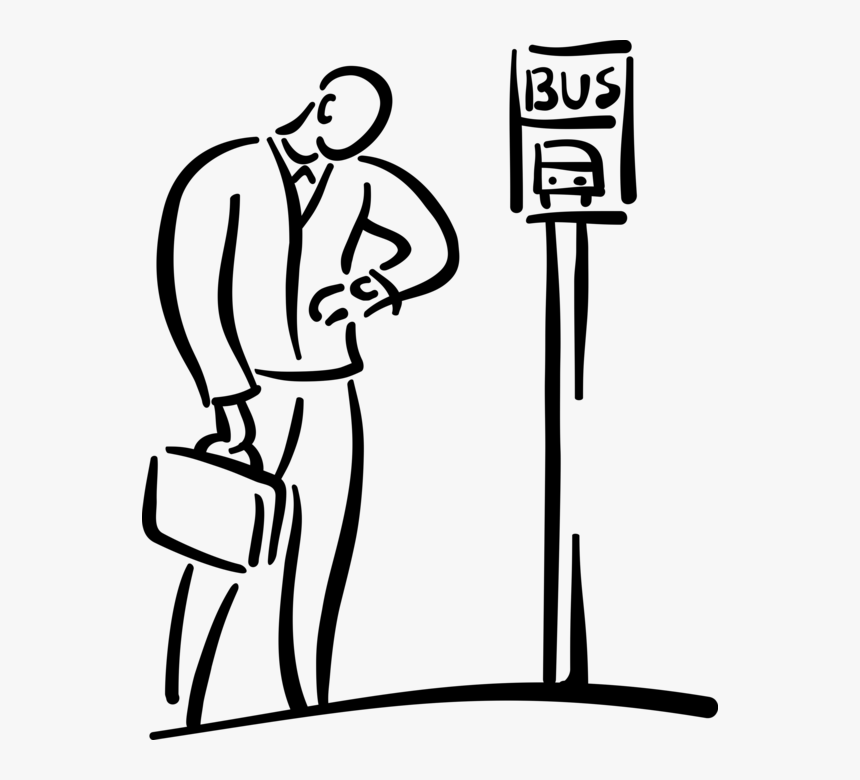 Transparent Bus Stop Png - Waiting At The Bus Stop, Png Download, Free Download