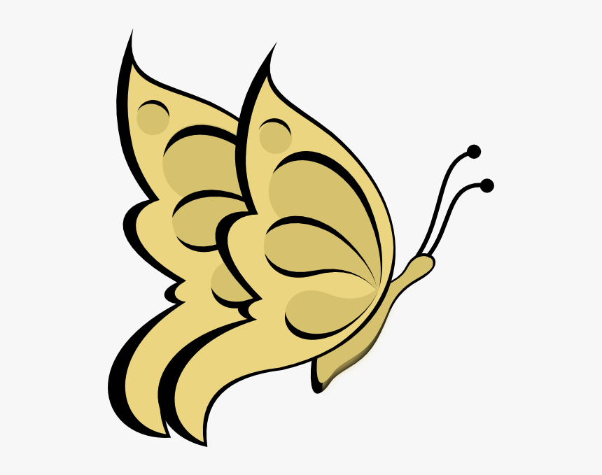 Golden Butterfly Clipart - Butterfly Clip Art, HD Png Download, Free Download