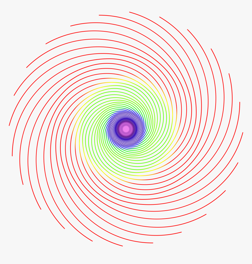 Fibonacci Spiral - Fibonacci Png Spiral Color, Transparent Png, Free Download