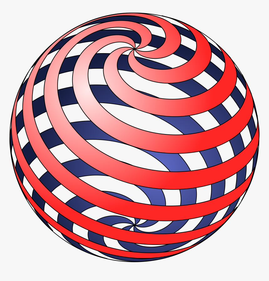 Spiral Ball Clip Arts - Sphere Spiral 3d, HD Png Download, Free Download