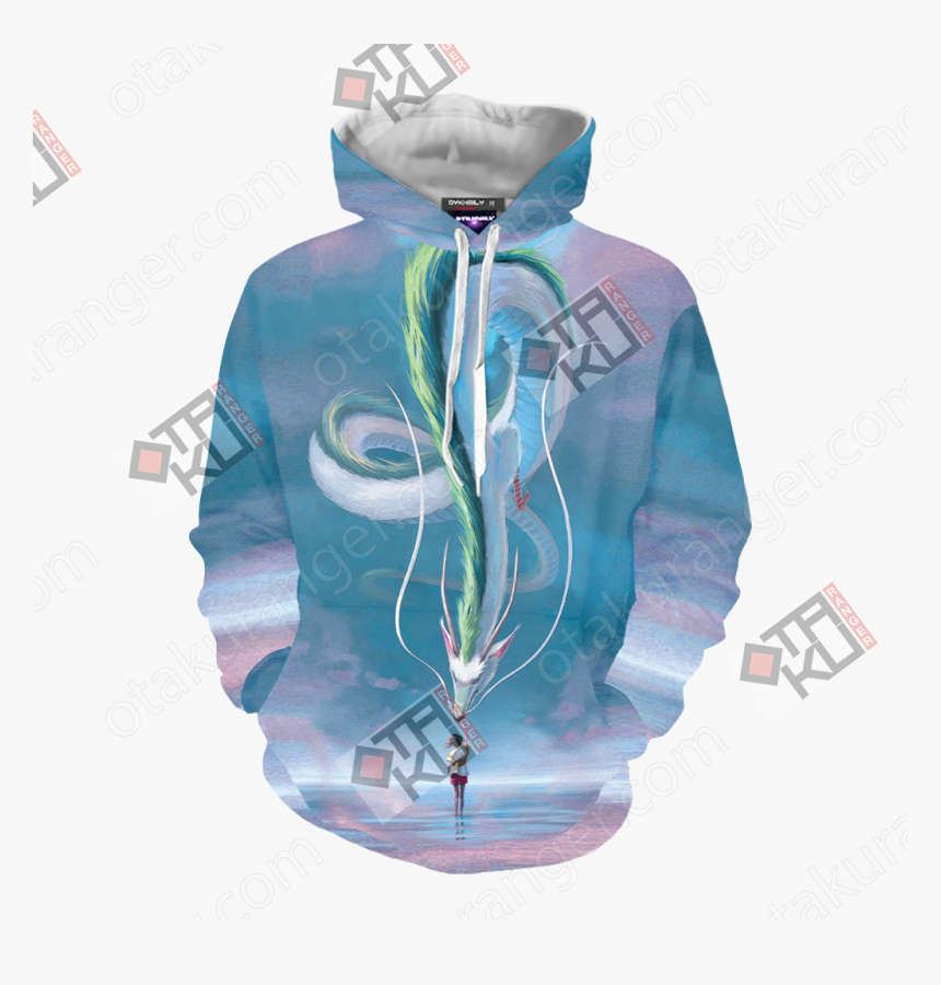 Spirited Away Ogino Chihiro And Haku Unisex 3d Hoodie - Jotaro Star Platinum Hoodie, HD Png Download, Free Download