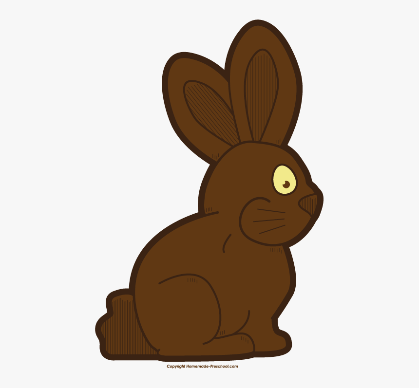 Bunny Free Easter Clipart - Chocolate Bunny Clip Art, HD Png Download, Free Download