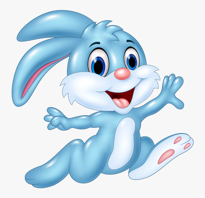 Rabbit Clipart Blue - Blue Rabbit Clip Art, HD Png Download, Free Download