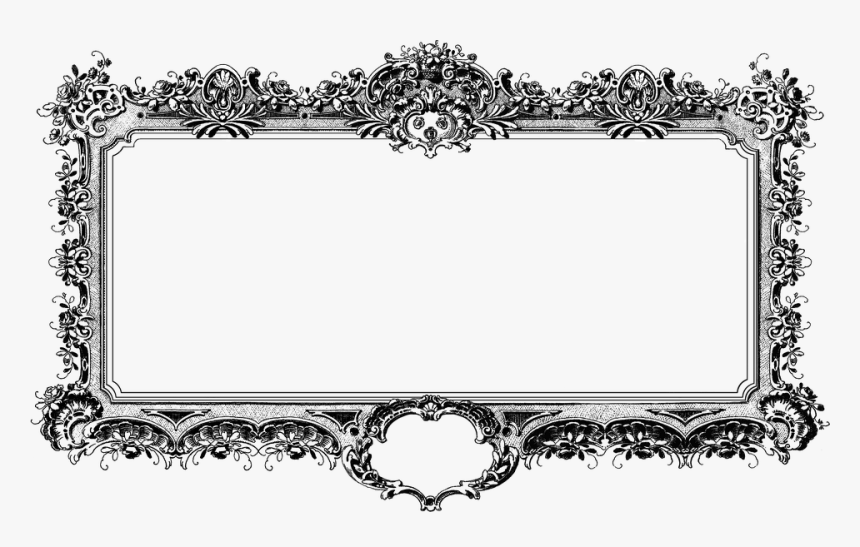 Baroque, Antique, Frame, Black And White, Vintage - Marcos Vintage Vector Blanco Png, Transparent Png, Free Download