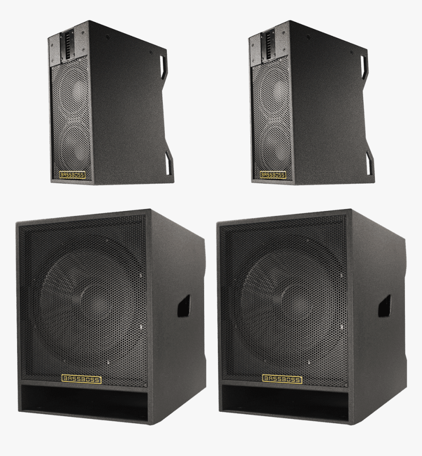 Bassboss 2 Dj18s Powered Subwoofers, 2 Dv8 Powered - Bassboos Speaker, HD Png Download, Free Download