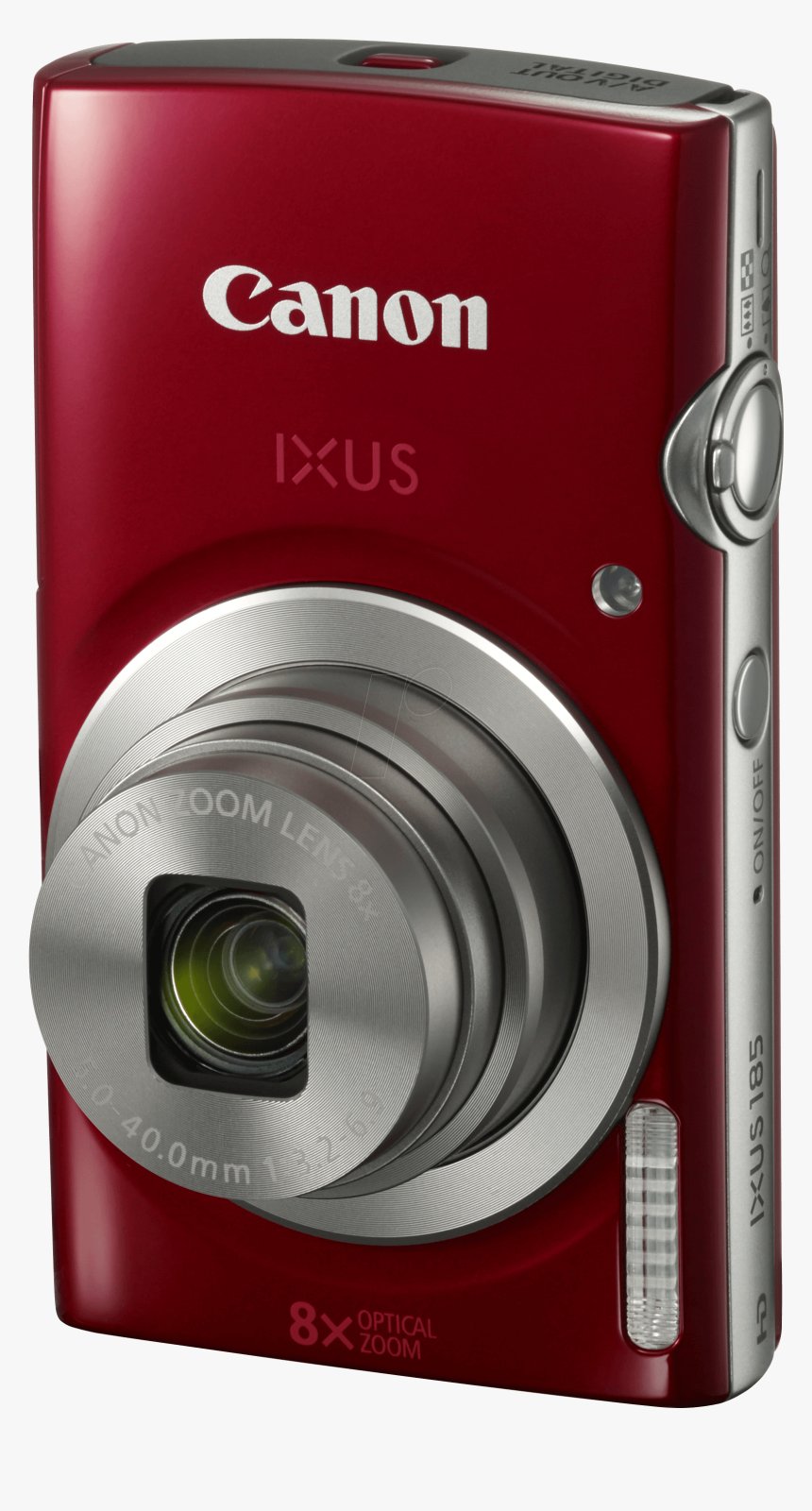 Digital Camera, 20mp, 8x Zoom, Red Canon 1809c001aa - Canon Ixus 185 Red, HD Png Download, Free Download
