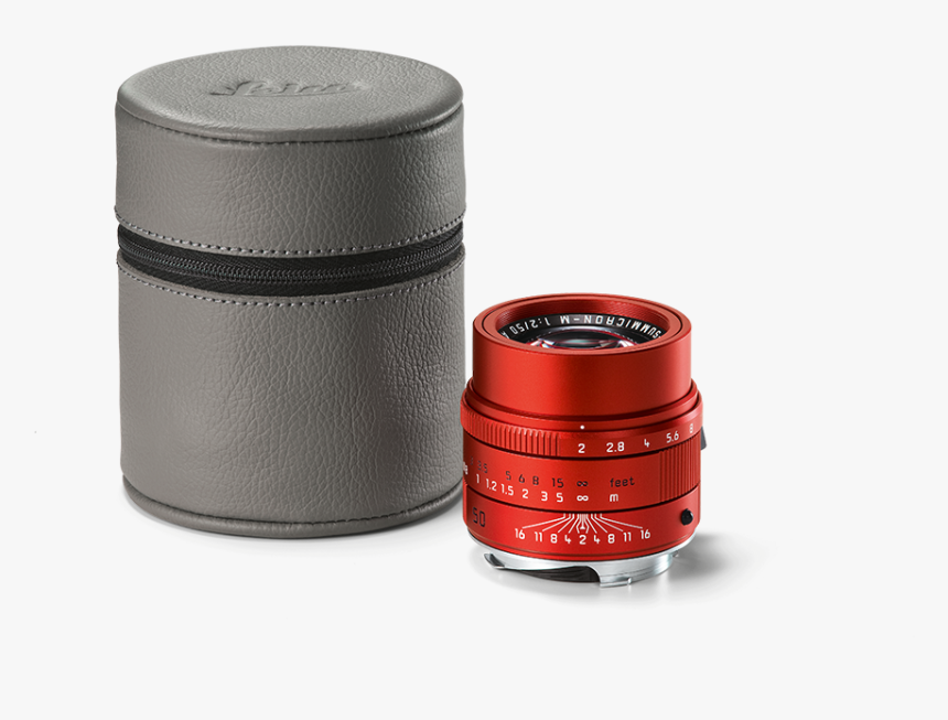 Leica Apo Summicron M Red Grey Leather Hood - Apo Summicron M 50mm F 2 Asph Lens, HD Png Download, Free Download