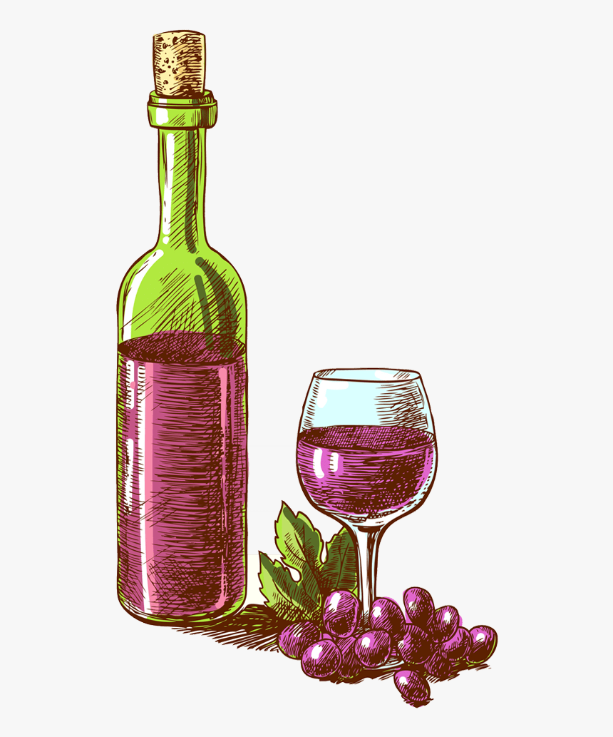 Wine Bottle Icon Png - Wine Bottle Illustration Png, Transparent Png, Free Download