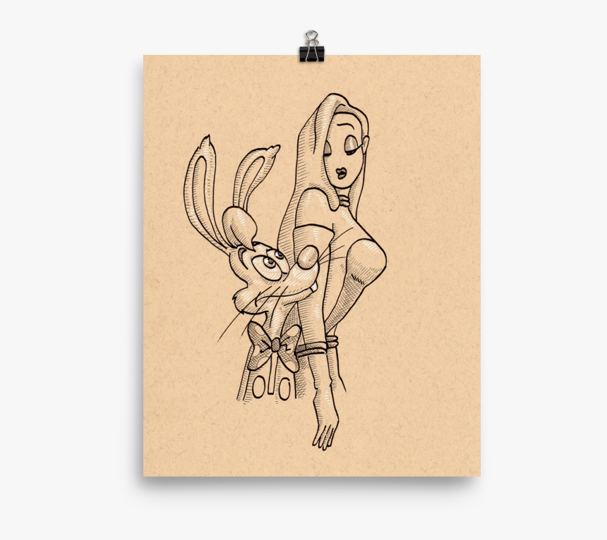 Who Framed Roger Rabbit Art Print - Sketch, HD Png Download, Free Download