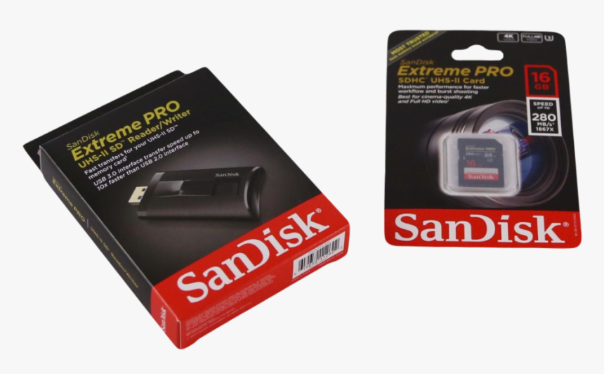 Sandisk Extreme Pro Sd Uhs Ii Card 32gb 300mb S, HD Png Download, Free Download