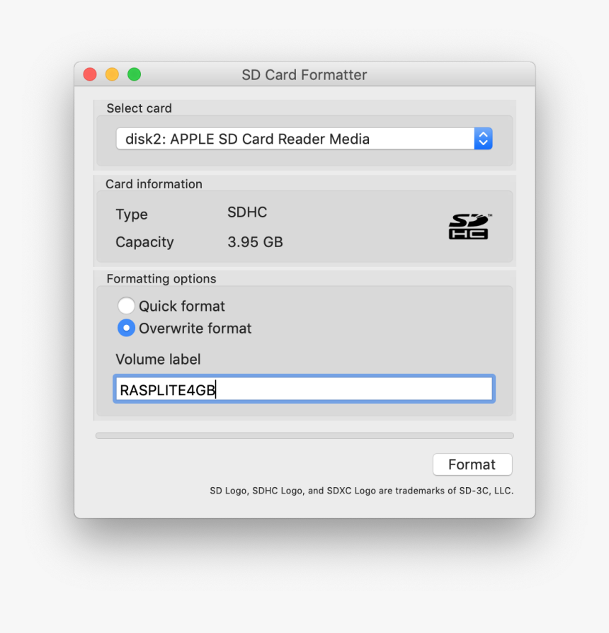 Format An Sd Card For Raspberry Pi Using The Sd Card - Sdhc, HD Png Download, Free Download