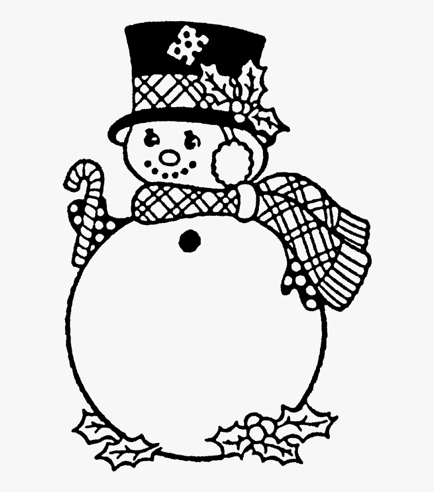 Transparent Snowman Face Png - Scarf Winter Hat Colouring, Png Download, Free Download