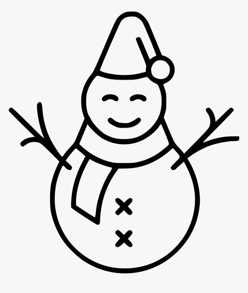 Snowman - Cute Girl Monster Black And White, HD Png Download, Free Download