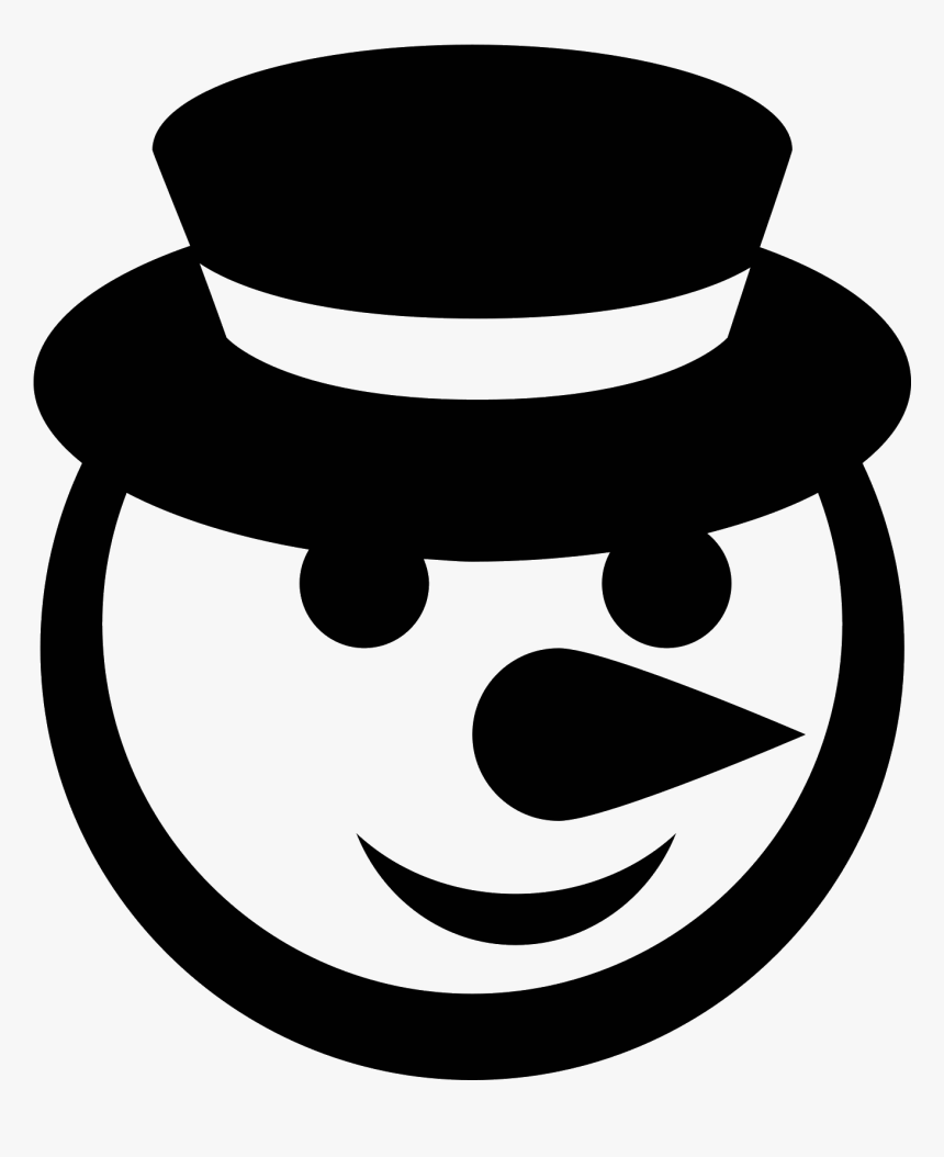 Clipart Snowman Black And White - Christmas Icons Black And White Png, Transparent Png, Free Download