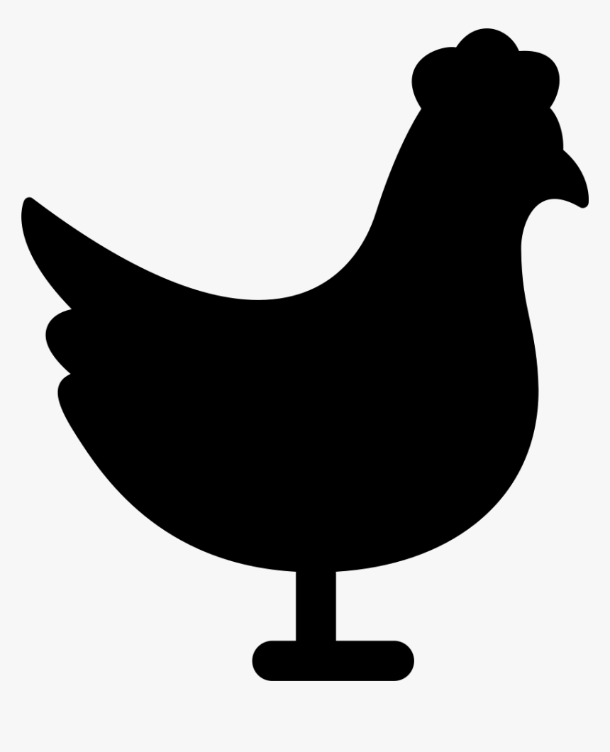 Chicken Looking Right - Easy Chicken Silhouette, HD Png Download, Free Download