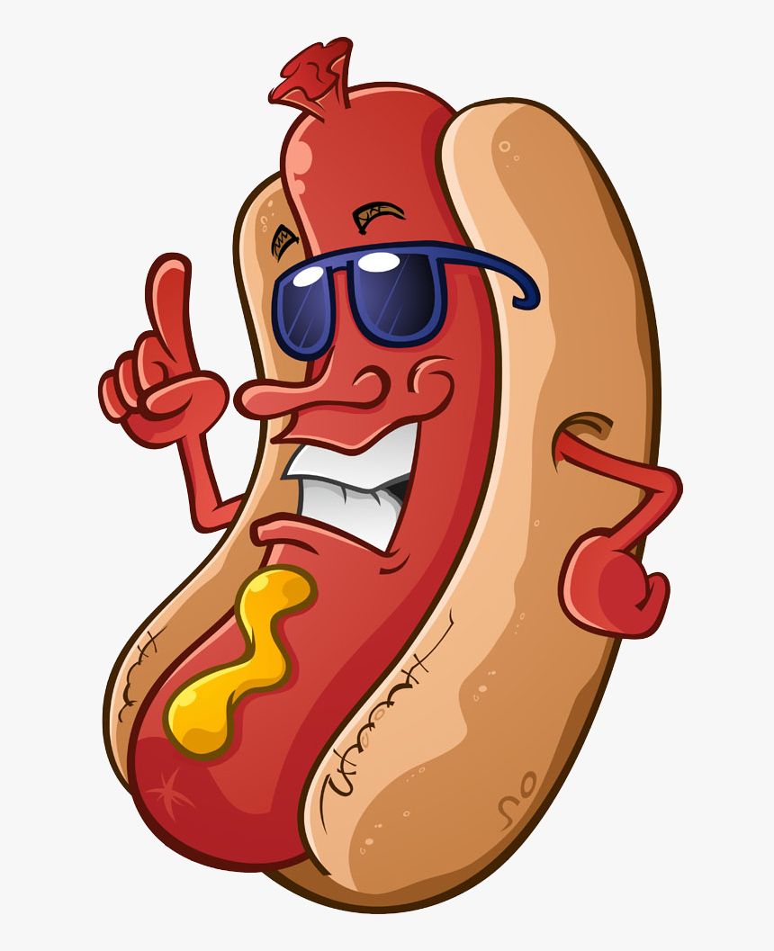 Transparent Hot Dog Clip Art - Cartoon Hot Dog Clipart, HD Png Download