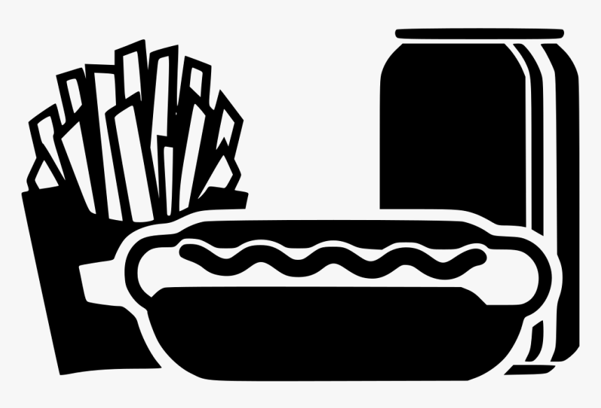 Hotdog Clipart Soda - Icon French Fries Png, Transparent Png, Free Download